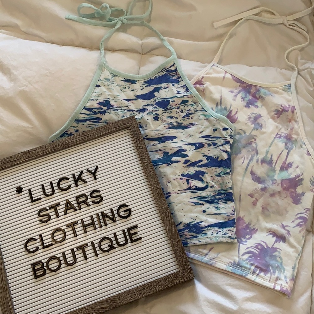 Bundle of 2 Juniors Halter Tops